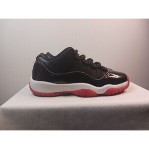 Nike Air Jordan 11 Retro Low GS 4Y Black Red White Patent Leather Sneaker